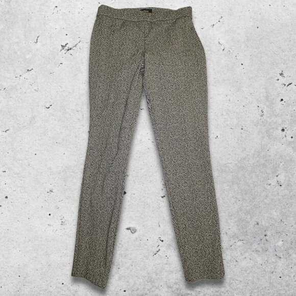 Theory Pants Mid-Rise Tailored Design Houndstooth‎ Pattern Black/White Women's M - Picture 1 of 10